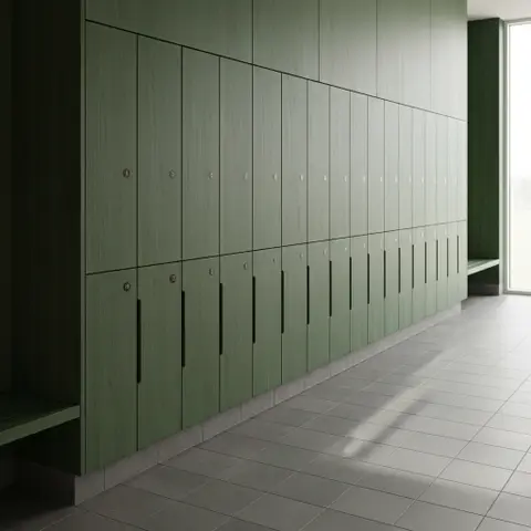 Lockers i krydsfiner i fern