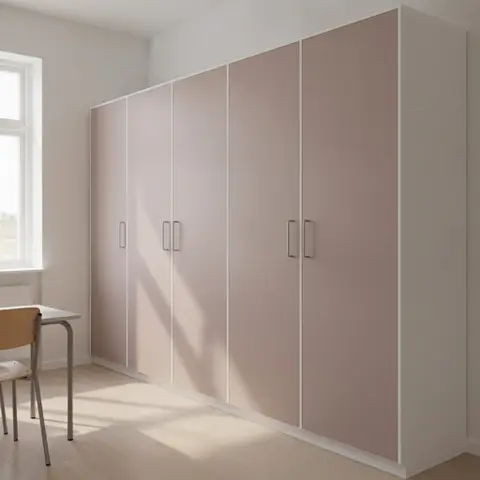 Højskab i laminat i rosa bourbon