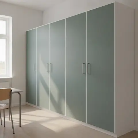 Højskab i laminat i verde celadon